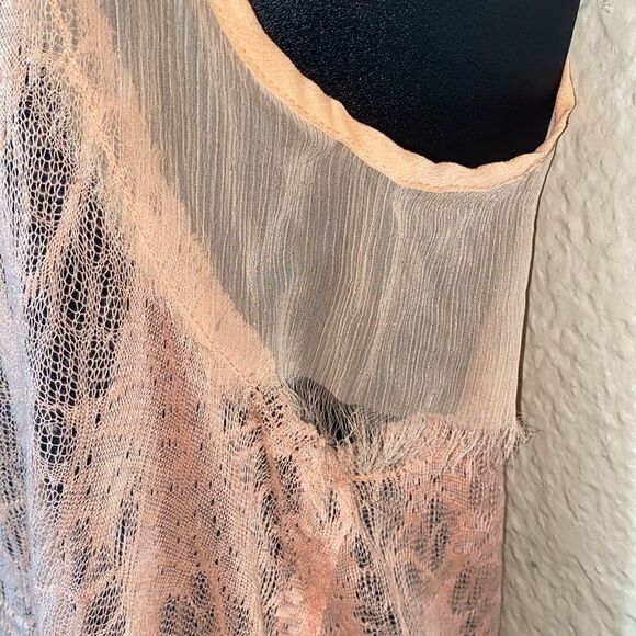 Intimately free people coral sheer tank top xs gossamer ethereal fairycore - Picture 3 of 6